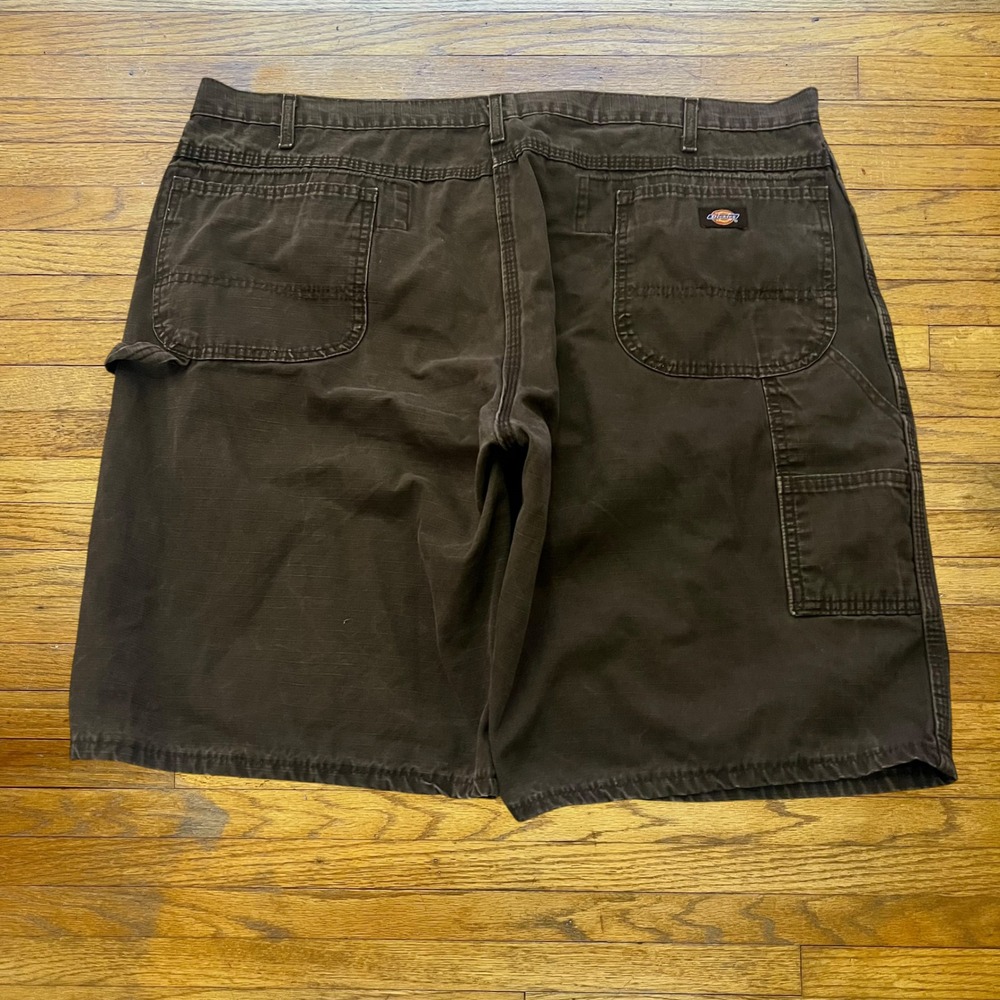 Dickies Mens Brown Carpenter Shorts Size 44 Workwear Utility Canvas Cotton